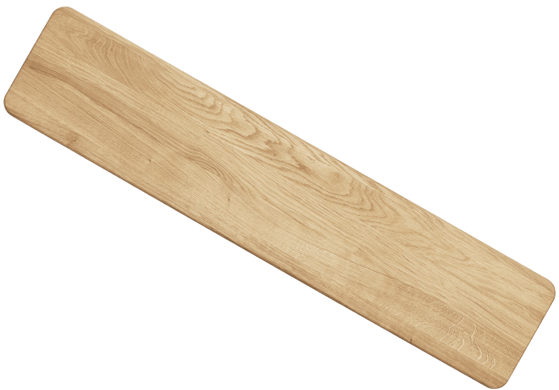Joinery detail of Grindwood oak monitor stand