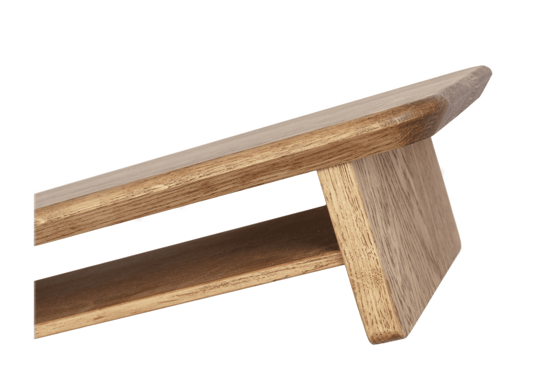 Walnut oak shelf detail